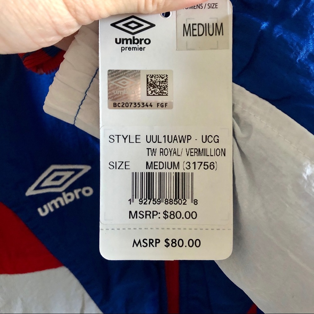 NWT Umbro Women’s Retro Wind Jacket Size M - Picture 8 of 8